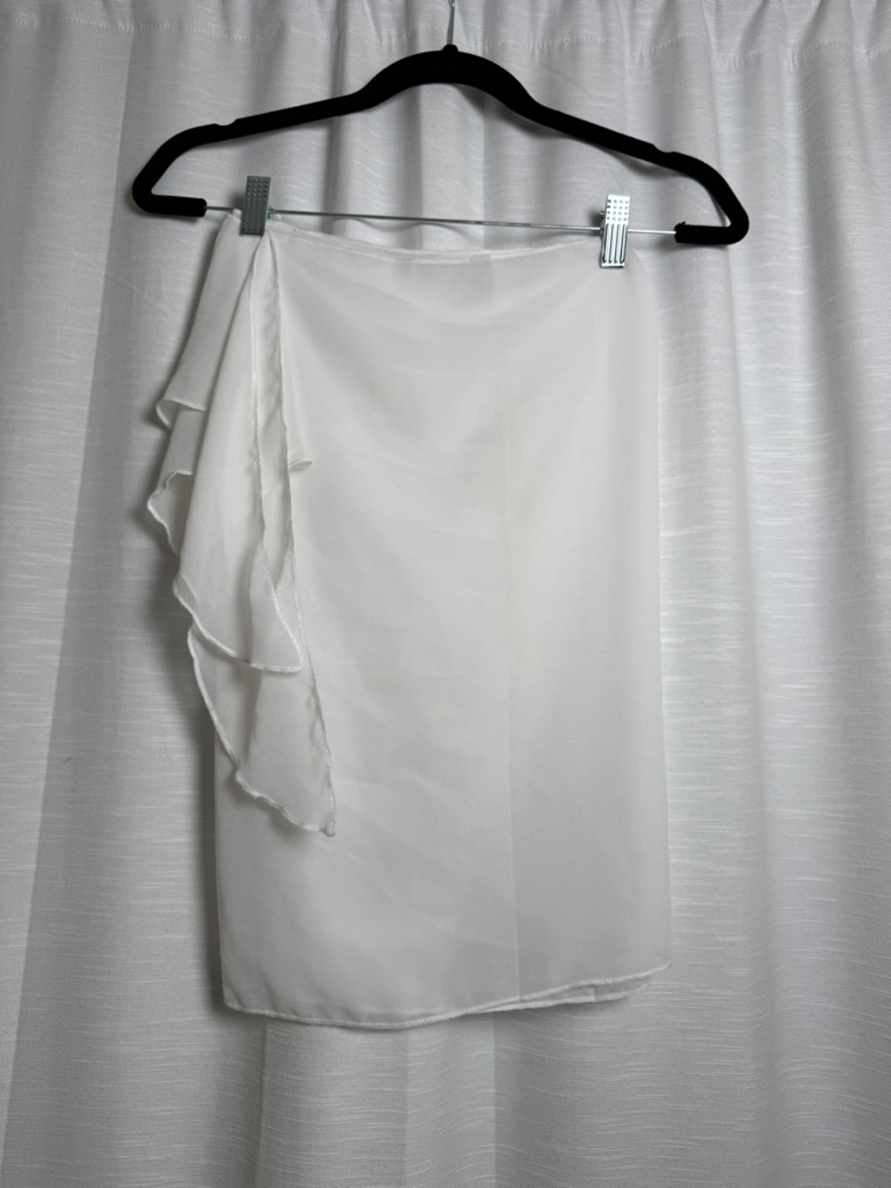 White Sheer Sarong Cover Up Wrap Skirt Beach Swim Cover Multi-Way | Size O\S - Picture 10 of 10